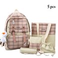 thumbnail image 2 of Girls School Backpack Set Nylon 5PCS Casual Elementary Bookbag Campus Backpack, 2 of 10