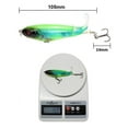 thumbnail image 2 of 3PCS Whopper Popper Topwater Fishing Lure Artificial Hard Bait 3D Eyes Plopper With Soft Rotating Tail Fishing Tackle, 2 of 8