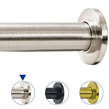 Shower Curtain Rod,43-72 Inch Adjustable Tension Shower Rod Never Rust Non-Slip No Drilling Spring Tension Curtain Rod,Nickel Bathroom Shower Spring Rod