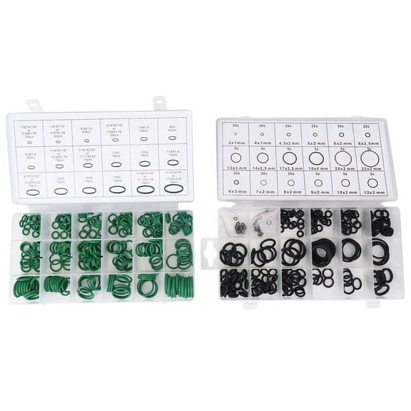 495PCS 36 Sizes O-ring Kit Black&Green Metric O ring Seals Rubber O ring Gaskets oil resistance 270pcs   225pcs