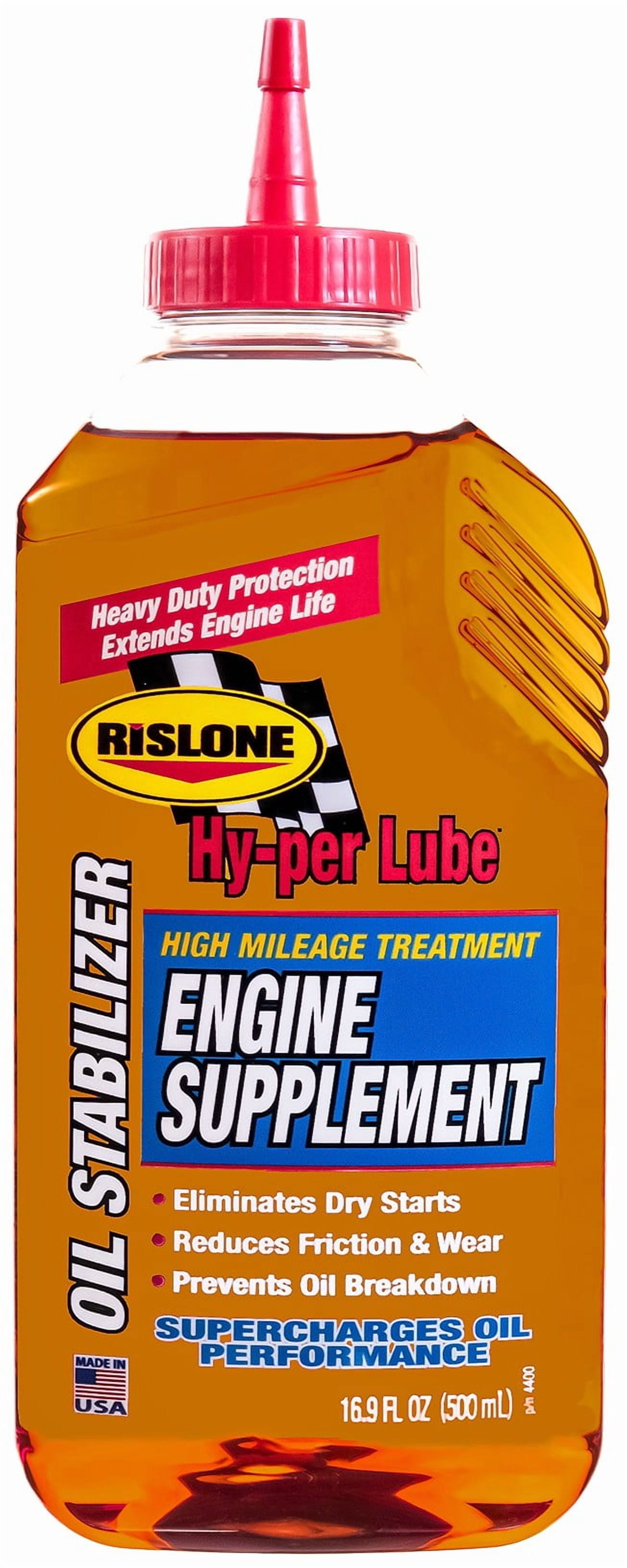 (24 pack) Rislone Hy-per Lube High Mileage Oil Stabilizer, 16.9 fl oz