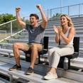 thumbnail image 5 of Sweetcrispy 2 Pack Stadium Seat with Back Support, Foldable Cushioned Portable Bleacher Chair for Sports Outdoor Events, Black, 5 of 7