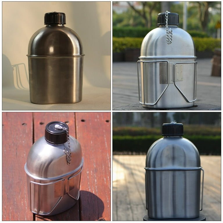 1 Set Military Canteen Outdoor Hiking Hunting Survival Water Bottle Canteen, Size: 22X12X9CM