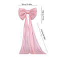 thumbnail image 2 of Easter Extra Large Decorative Bow with Long Tail - Big Bow for Party Wedding Shower Wall Christmas Tree, Aesthetic Holiday Ornament for Home Birthday Festival Celebration Decor, Pink, 2 of 10