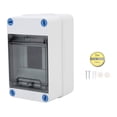 thumbnail image 2 of Circuit Breaker Enclosure, Sealed Structure PC and ABS Plastic 4 Way Distribution Box  for Car Charging Station, 2 of 7