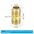 thumbnail image 2 of Uxcell 5/8 SAE Male x 5/8 SAE Male Brass Flare Union Connector, 3 Pcs Gas Adapter Brass Tube Coupler Pipe Fitting, 2 of 6