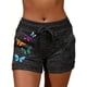 thumbnail image 2 of Butterfly Pattern Drawstring Shorts, Casual Dual Pockets Shorts For Spring & Summer, Women's Clothing, 2 of 4