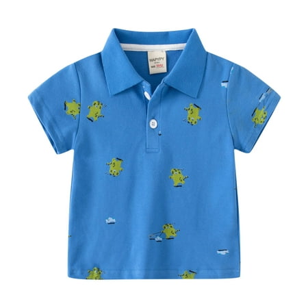 

Dinosaur Printed Top Kids Toddler Shirt Cartoon Dinosaurs Prints Short Sleeve Button Boys Shirt Tops Outwear Playwear Set Toddler Kids Child