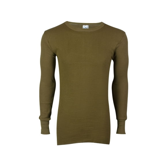 Indera Mills Men's ICETEX Performance Thermal Top with Silvadur, Khaki, Small