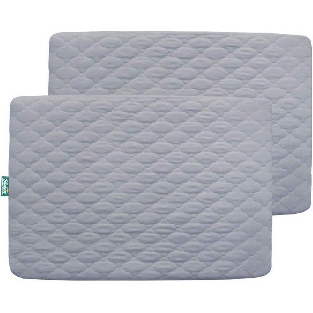 Protector de colchón impermeable para cuna, paquete de 2 sábanas ajustables para cuna, protector de colchón para cama infantil para niños y niñas, funda protectora para colchón de cuna 100% absorbente