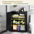 thumbnail image 4 of Auranook Floor Storage Cabinet Modern Storage Organizer w/Adjustable Shelves &2 Doors, 4 of 9