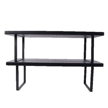 Better Homes & Gardens Black Bamboo Pantry Shelf, 16 x 10 x 6.9 in Each, Kitchen Organizer for Adult