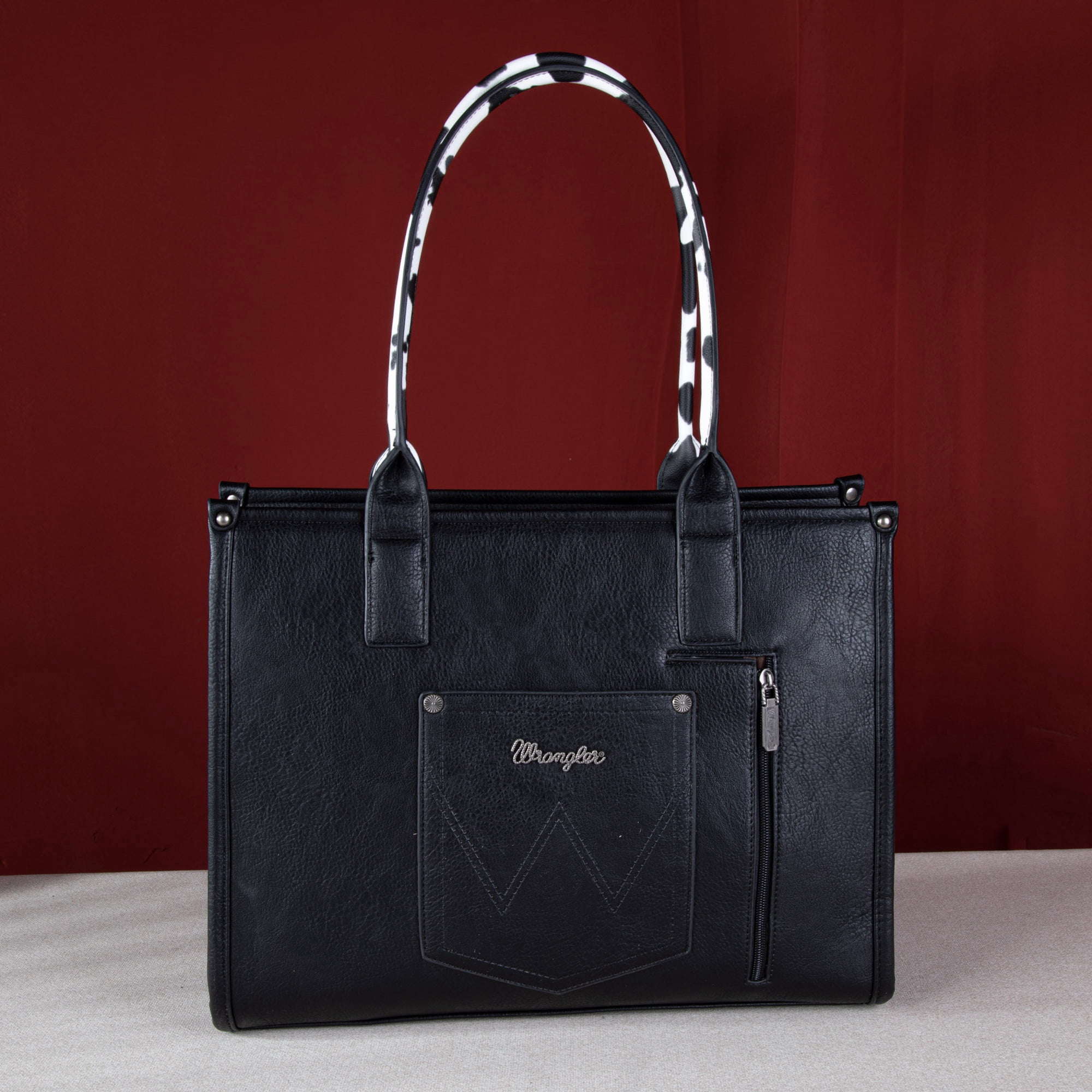 Wrangler Tote Bags for Women Top-handle Handbags and Purses for Women, Black