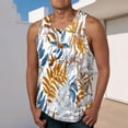 thumbnail image 2 of YUGYXL Mens Tank Tops Summer Workout Gym Sleeveless Shirt Hawaiian Graphic Tank Top Men Vintage Beach Shirts A White XL, 2 of 5