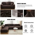 thumbnail image 6 of Stretch Elastic, Anti-Wrinkle, Pure Color Slipcover For 1-4 Seater Sofas For Moving Living Room Furniture (4 Seater, Coffee), 6 of 7
