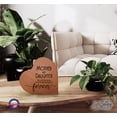 thumbnail image 2 of Engraved Wooden Heart Block 5” x 5.25” x 0.75”- Mother And Daughter, 2 of 4