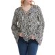 thumbnail image 1 of Xuyuer Womens Deep V Neck Blouse Oversized Print Loose Long Sleeve Round-Neck Blouses Shirts Top, 1 of 8