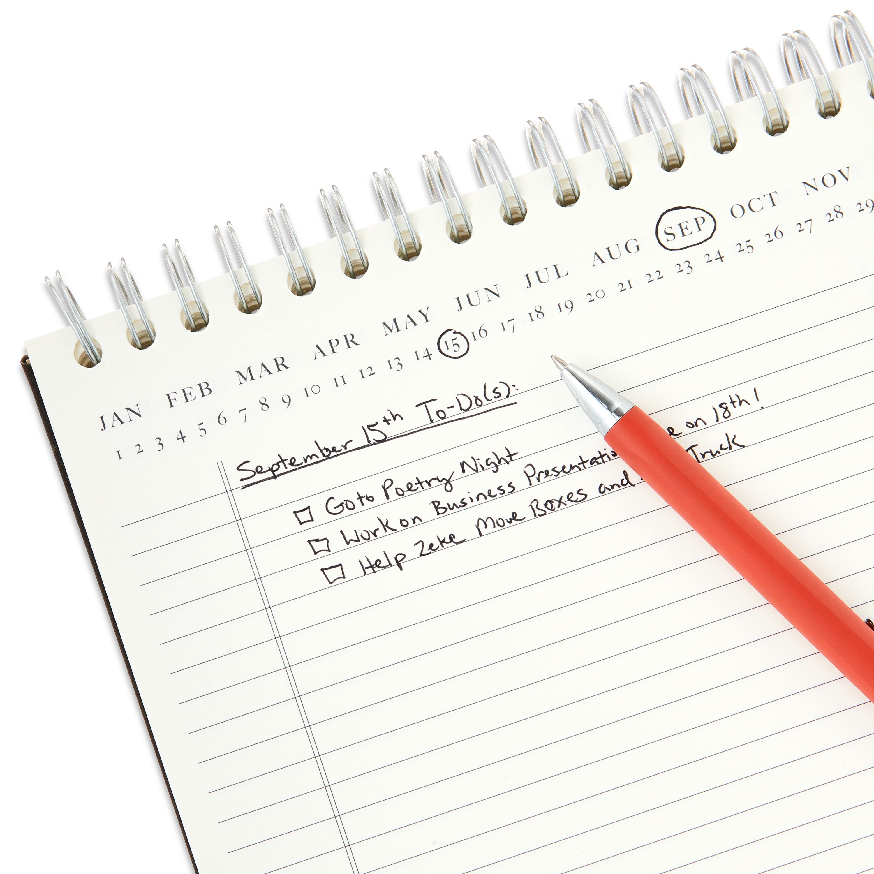 Pen+Gear Top Spiral Simulated Leather Notebook, Black, 8.5" x 11", 80 Ruled Sheets, 160 Pages