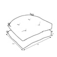 thumbnail image 3 of Pillow Perfect 618678 Indoor Hojas Cubanas Rainforest Reversible Chair Pad, Black - Set of 2, 3 of 3