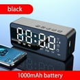 thumbnail image 4 of Latrodar Digital Clock With Bluetooth Speaker Alarm Clock Novelty luetooth V5.0 TFCard Black 5.12x2.72 Inch Home Tools, 4 of 5
