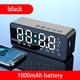 thumbnail image 4 of Reloj Digital Xihbxyly con Altavoz Bluetooth Despertador alarmas espejo Pantalla Led Bluetooth V5.0 Tarjeta Tf, 4 of 7