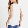 thumbnail image 6 of Tdoqot Girls Cotton Tank Tops- Soft Sleeveless V-Neck Casual Kids Summer Shirts White Size 8, 6 of 7