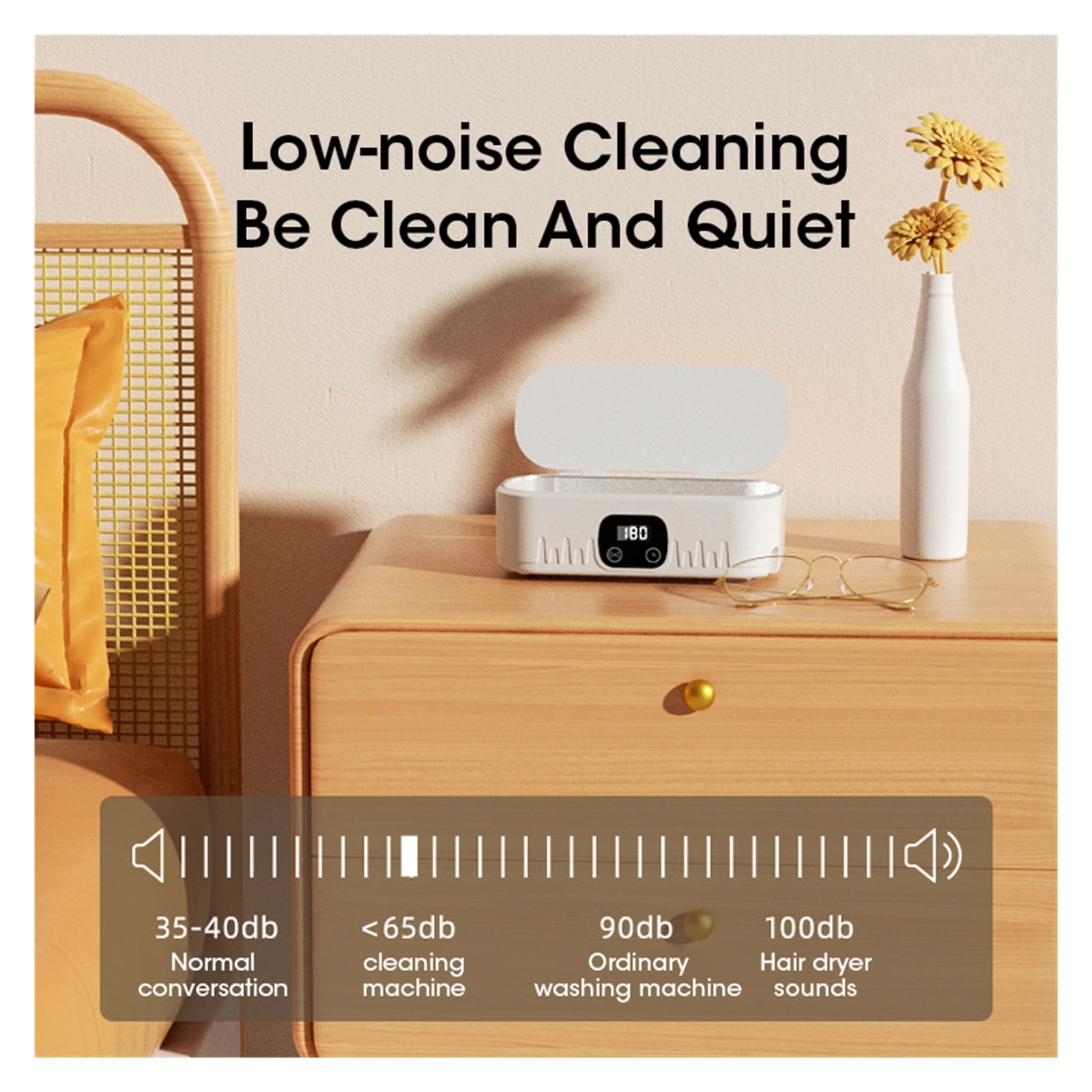Ultrasonic Cleaners Glasses Cleaning Ultrasonic Jewelry Cleaner Machine High Frequency ,Convenient to Use