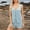 Blue, variant on Oplxuo Womens Open Front Button Crochet Knit Vests Sets 2 Piece Sleeveless Summer Tank Top and Shorts Cute Lounge Sleepwear
