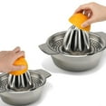 thumbnail image 2 of Walbest Citrus Lemon Orange Juicer Manual Squeezer, 201 Stainless Steel Robust Hand Juicer Reamer Rotation Press with Juice Strainer Bowl, 2 Pour Spouts, Dishwasher Safe, Easy to Clean, 2 of 7