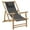 Dark gray, variant on vidaXL Patio Deck Chair Sling Chair for Balcony Deck Porch Bamboo and Canvas