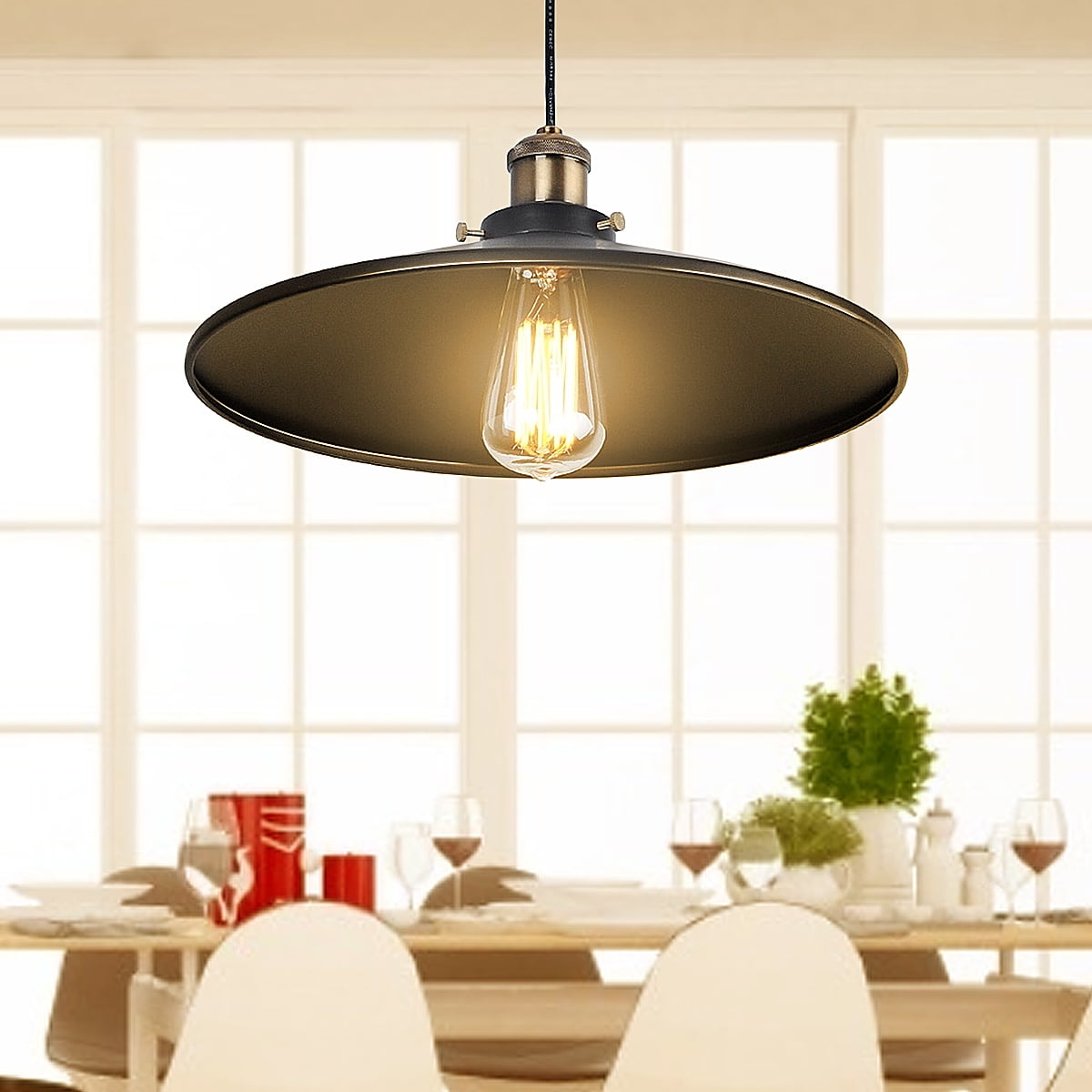 Modern Glass Bulb Dining Room Ceiling Pendant Lamp Restaurant Hanging Fixture 