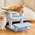 thumbnail image 2 of MWPO 15''H Multi-Step Pet Stairs for High Beds & Sofas, 3-Step Cat Stairs with 2 Toy Balls, Blue, 2 of 8