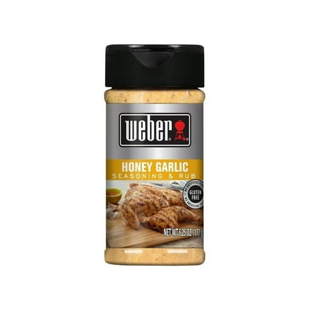 Pack Of 2 Weber Honey Garlic Seasoning and Rub, 6.25 oz