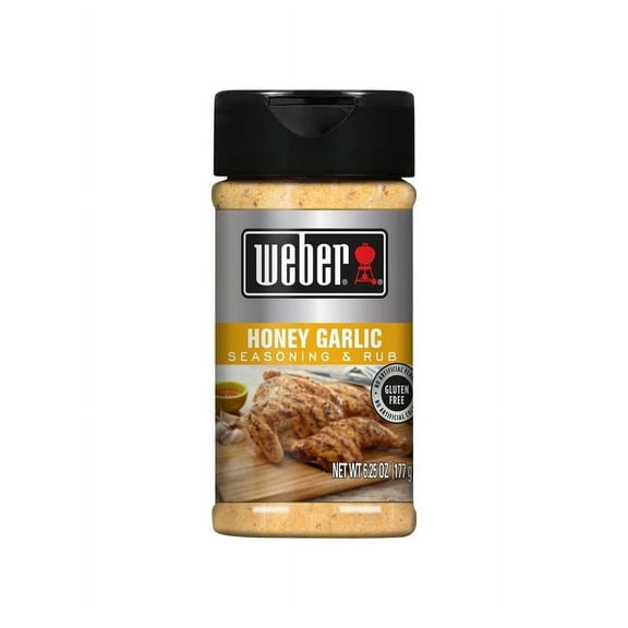 Pack Of 2 Weber Honey Garlic Seasoning and Rub, 6.25 oz