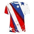 thumbnail image 4 of Runfenguu Men's Casual Shirts Crew Neck America Flag Graphic Printed Short Sleeve T-Shirt Summer Beach Tee Shirt, 4 of 5