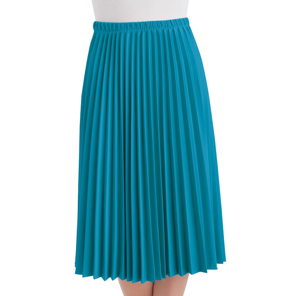 mid length pleated skirts walmart