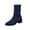 Boots - Dark Blue, variant on Chelsea Boots for Women Closed Toe Knit Stretch Sock Ankle Booties Slip On Style Low Chunky Block Heel Sleek Minimalist Profile Chic Modern Footwear