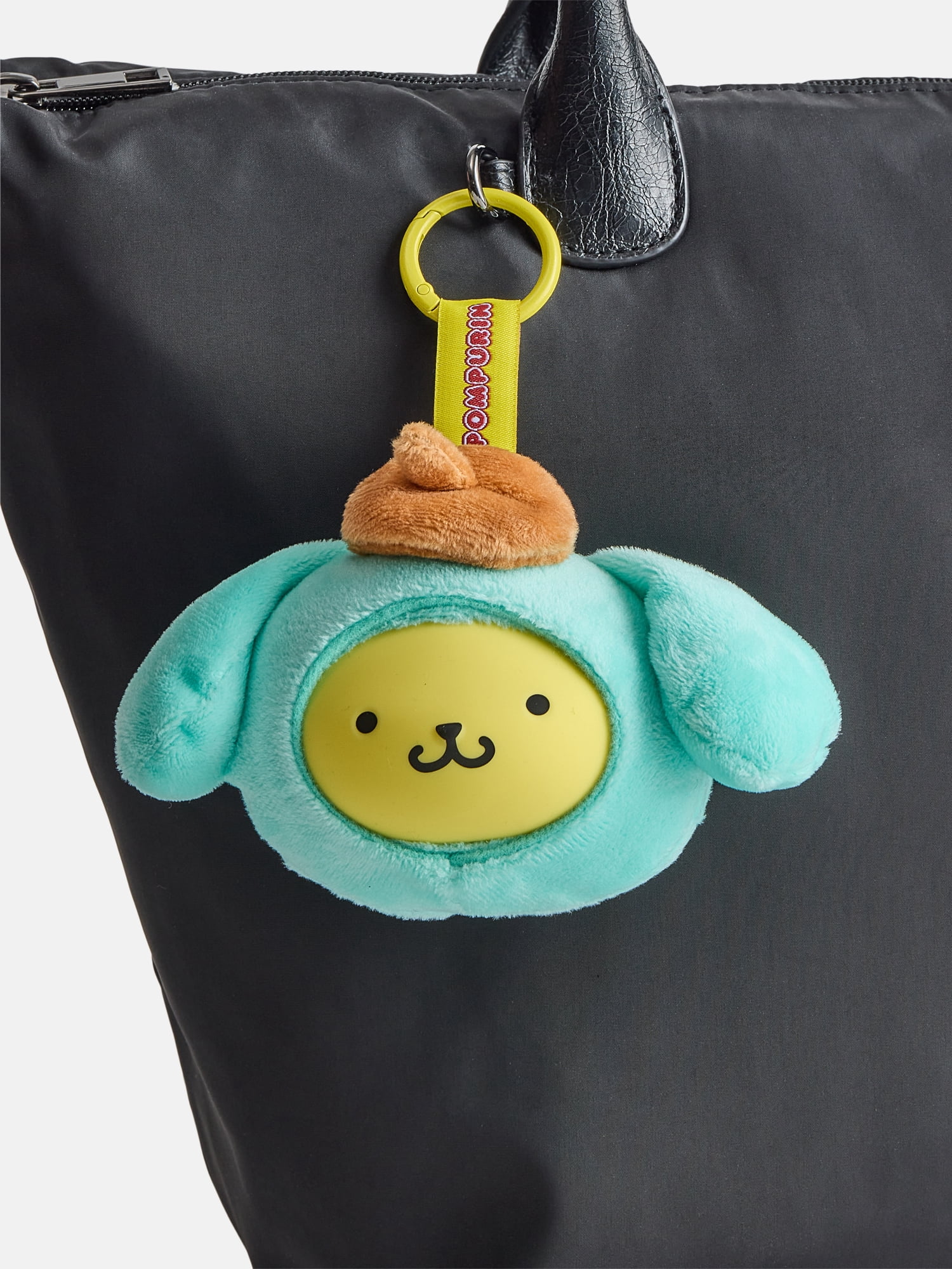 Hello Kitty and Friends Girls' Pompompurin Plush Bag Charm, Green