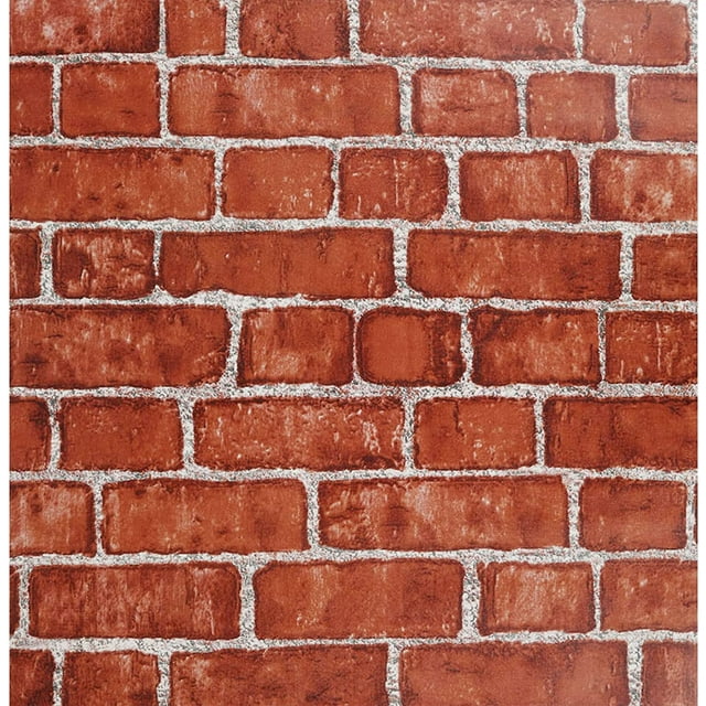 Papel PINTADO autoadhesivo JAMW 3D ladrillo rojo efecto piedra impermeable para cocina dormitorio sala de estar
