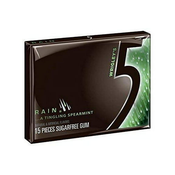 Wrigley,S 5 Rain Spearmint Gum (12 Packs Of 15 Pieces)