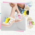 thumbnail image 3 of Mini amuletos, juego de 6, divertidos amuletos para zapatos, mini y lindos adornos para zapatos Crocs, paquete de amuletos para decoración de sandalias, zuecos, toboganes de burbujas (6 colores), 3 of 5
