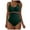 Green, variant on Yindaity Women's One-Piece Swimsuits Women's One Piece Swimsuit Scoop Neck Bathing Suit Color Block Adjustable Straps Swimwear (Black,2XL)