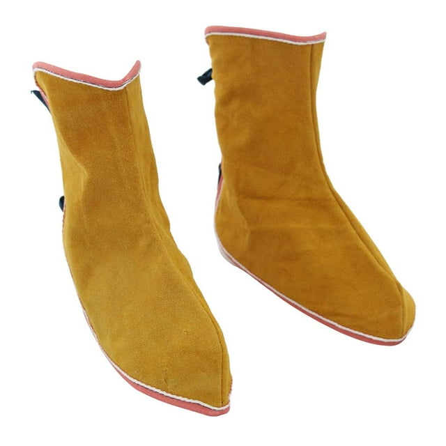 1 par de polainas de soldadura Bota de seguridad Piel de vaca resistente a las llamas / al calor / a la abrasión 10 pulgadas Macarena Zapatos protectores de soldadura
