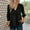Black#04, variant on Women's Spring autumn 3/4 Sleeve V - Neck Solid Color Casual T - Shirt