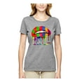 thumbnail image 2 of Wild Bobby, Colorful Painted Lip, Streetwear, Women Graphic Tee, Heather Grey, Medium, 2 of 5