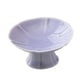 thumbnail image 4 of Soporte de postre de cerámica, plato de fruta con base, elegante cuenco de pedestal, pétalo decorativo Púrpura, 4 of 9