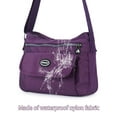 thumbnail image 5 of PULLIMORE Multi Pockets Crossbody Bag for Women Waterproof Nylon Shoulder Bag Travel Purses Messenger Bag (Purple), 5 of 10