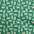 thumbnail image 1 of oneOone Cotton Jersey Green Fabric Animal Dress Material Fabric Print Fabric By The Yard 58 Inch Wide, 1 of 5