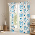 thumbnail image 3 of Manfei Ribbon Bow Tie Curtains Pack of 2 (42x84 Each),Princess Bowknot Curtains Blackout,Blue Beige Loves Bedroom Curtains,Lightweight Room Decorative, 3 of 6