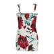 thumbnail image 4 of Vestido de cintura con pliegues elásticos sin mangas con tirantes y cordones con estampado de verano para mujer a la moda Pompotops  ghjkhdj3467, 4 of 8